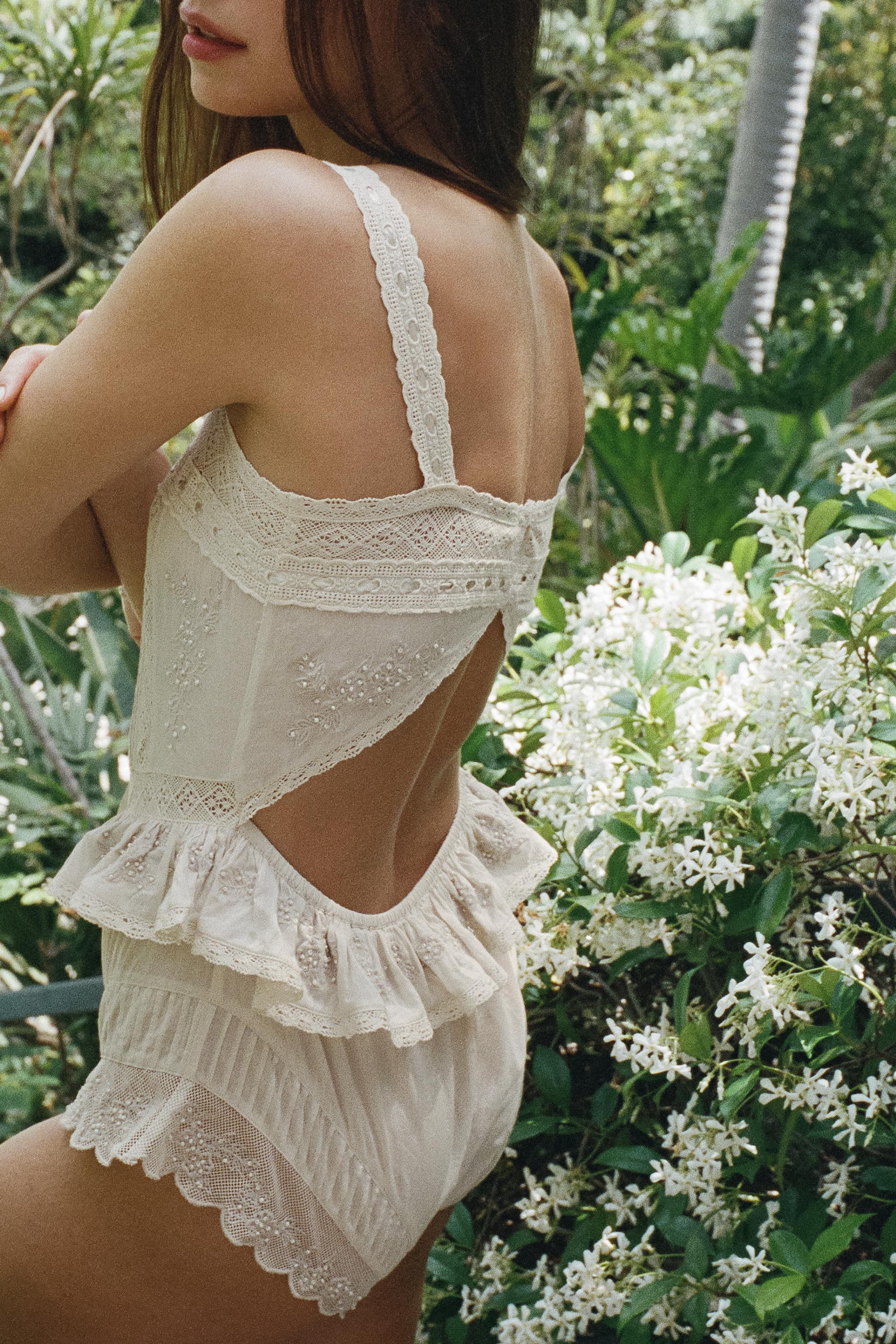 FLORAL EMBROIDERED BEADED BODYSUIT